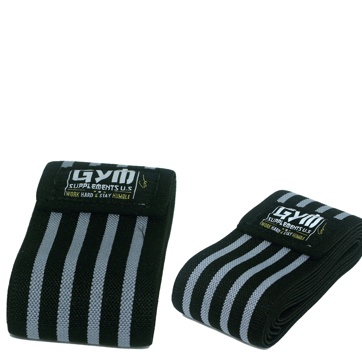 ELBOW & KNEE WRAPS | BLACK & GREY COLORS | GYM SUPPLEMENTS U.S