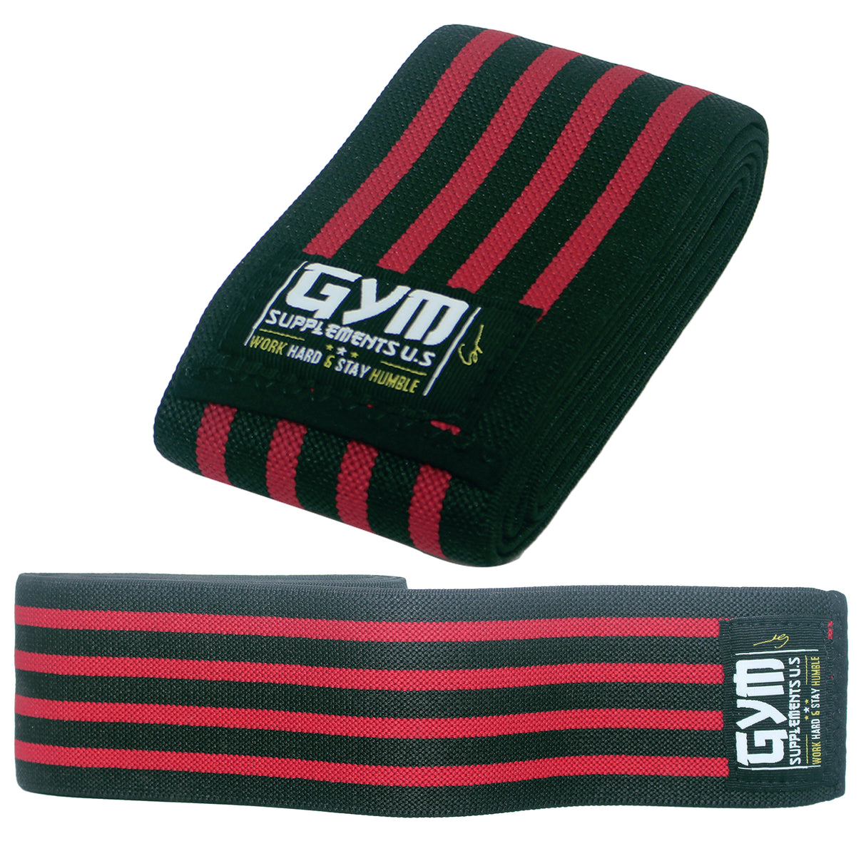 ELBOW & KNEE WRAPS | RED & BLACK COLORS | GYM SUPPLEMENTS U.S