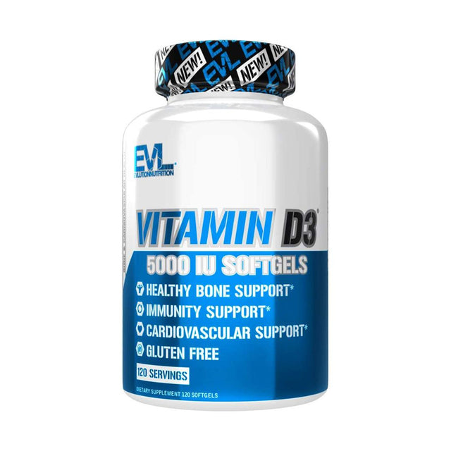 EVL VITAMIN D3 | 120 SERVINGS | GYM SUPPLEMENTS U.S