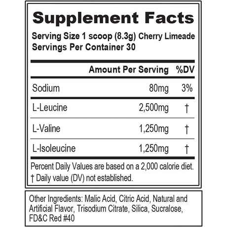 EVLUTION NUTRITION BCAA5000 | CHERRY LIMEADE | GYM SUPPLEMENTS U.S 