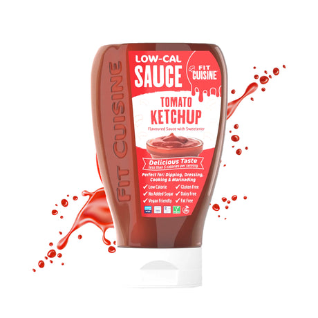 FIT CUISINE LOW-CAL SAUCE | TOMATO KETCHUP FLAVOR | GYM SUPPLEMENTS U.S 