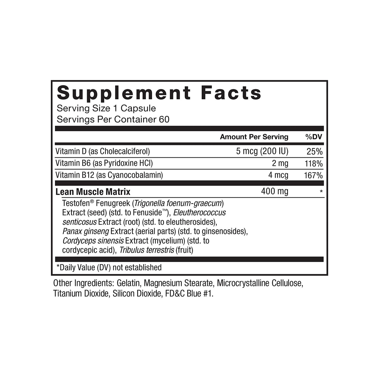 FORCE FACTOR® TEST X180 | 60 CAPSULES | NUTRITION FACTS | GYM SUPPLEMENTS U.S