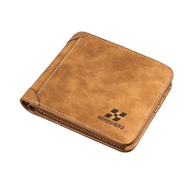 FROSTED LEATHER WALLET | COFFEE COLOR | GYM SUPPLEMENTS U.S 