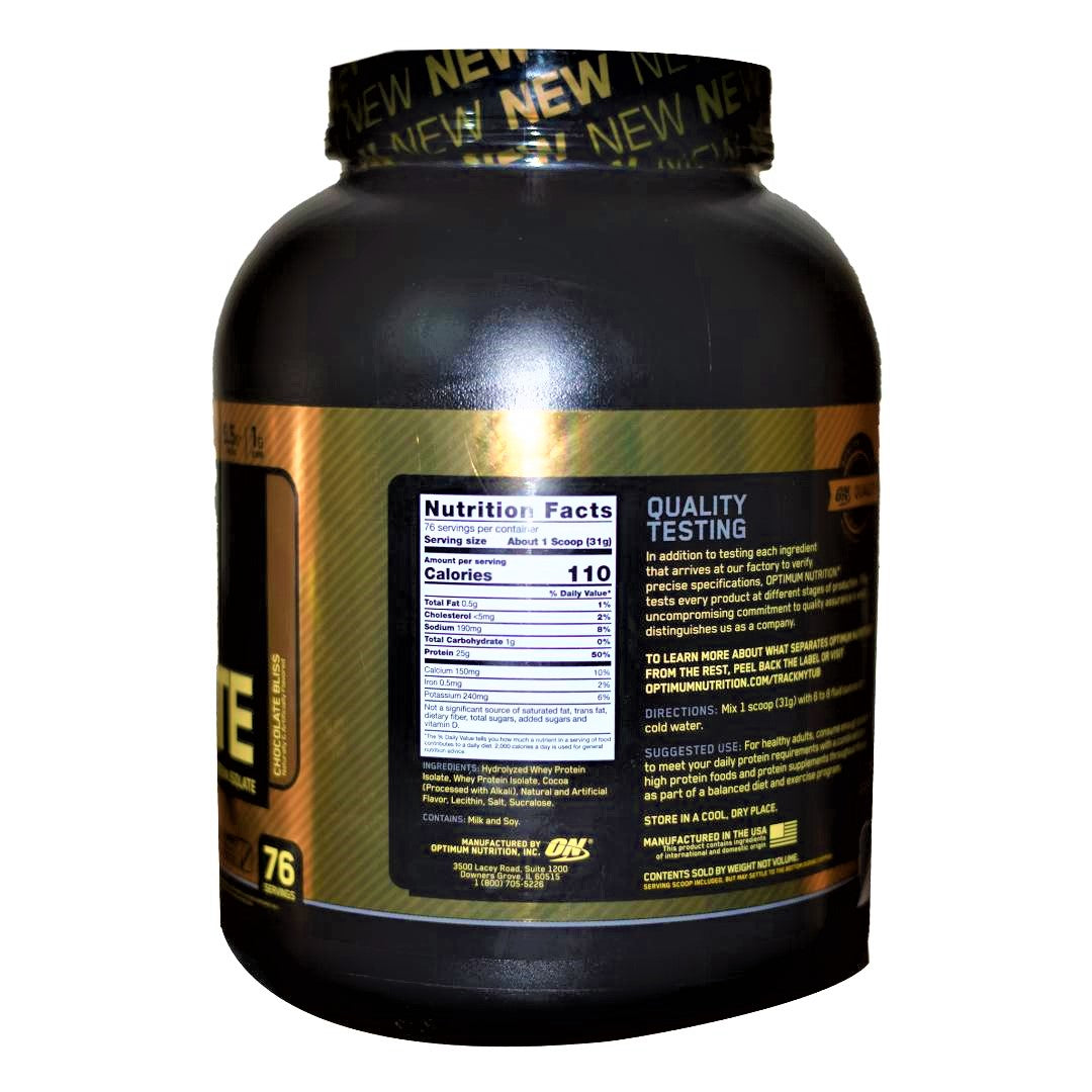 GOLD STANDARD 100% ISOLATE - NUTRITION FACTS | 5.19 LBS | GYM SUPPLEMENTS U.S