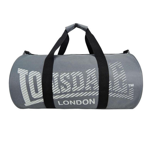 LONSDALE SPORTS BARREL BAG | CHARCOAL GREY COLOR | GYM SUPPLEMENTS U.S