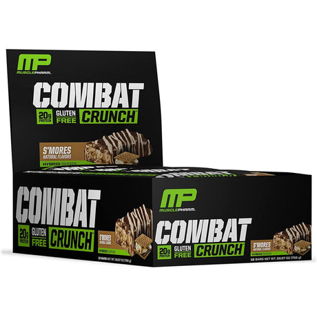 Muscle pharm | crunch protein bar s'mores flavor | gymsupplementsus.com