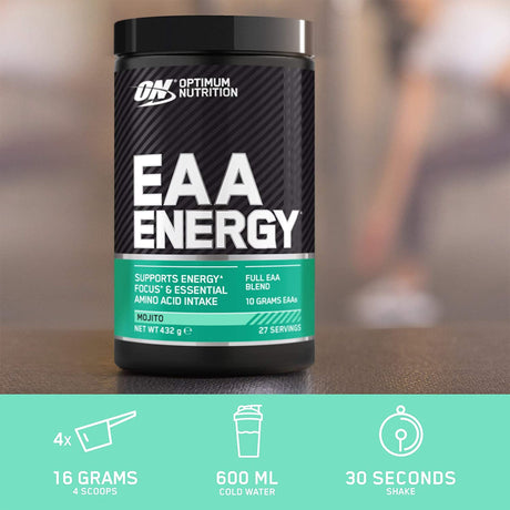 OPTIMUM NUTRITION EAA ENERGY | MOJITO FLAVOR | GYM SUPPLEMENTS U.S 