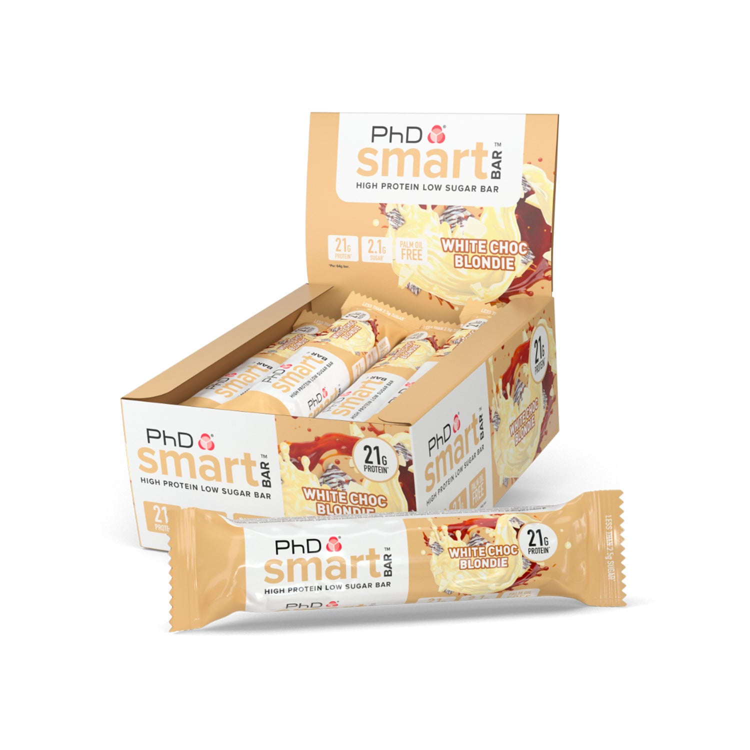 PHD SMART BAR 12 PACK | WHITE CHCO BLONDIE | GYM SUPPLEMENTS U.S 
