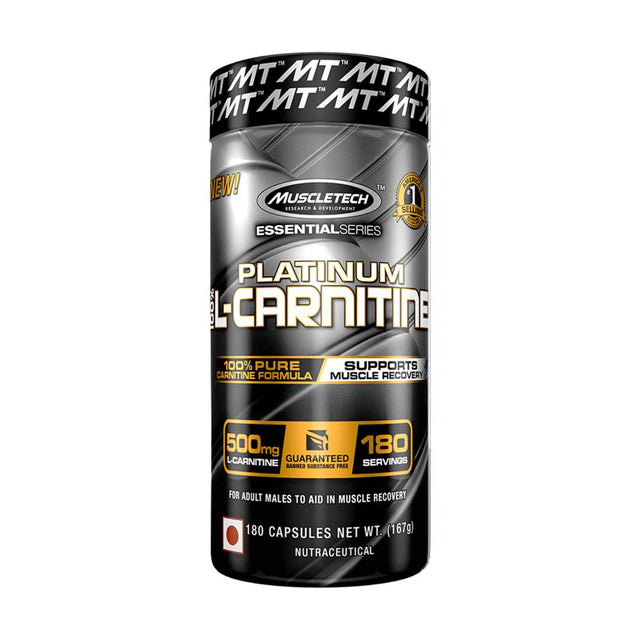 PLATINUM 100% L-CARNITINE | 180 CAPSULES | GYMSUPPLEMENTSUS.COM