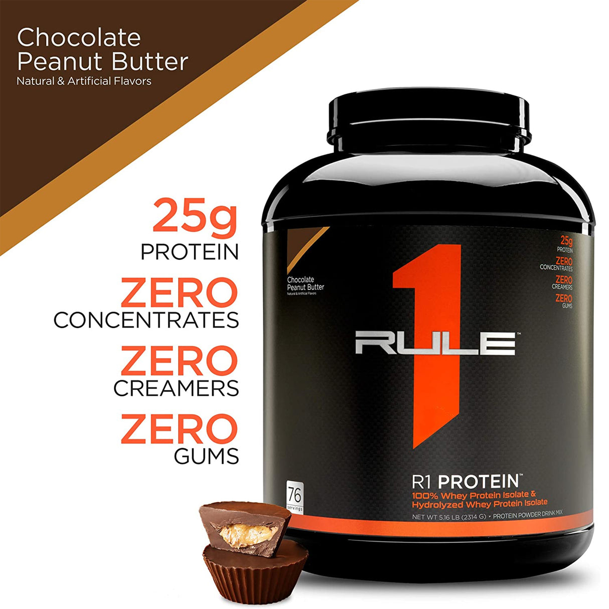 RULE 1 ISOLATE PROTEIN | CHOCOLATE PEANUT BUTTER FLAVOR | GYM SUPPLEMENTS U.S 