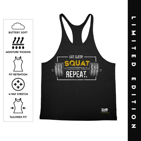 SQUAT REPEAT | GYM STRINGER | GYM SUPPLEMENTS U.S