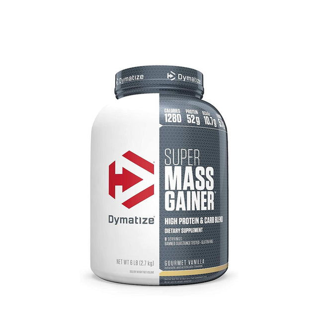 Dymatize super mass gainer - 6lbs | gourmet vanilla | gym supplements u.s