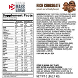 Dymatize super mass gainer - 6 lbs | Rich chocolate flavor - nutrition facts | gym supplements u.s