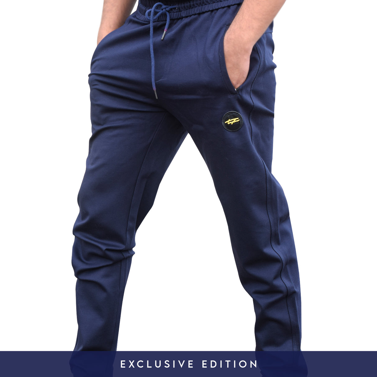 TAPERED GYM SWEATPANTS | NAVY BLUE COLOR | GYM SUPPLEMENTS U.S