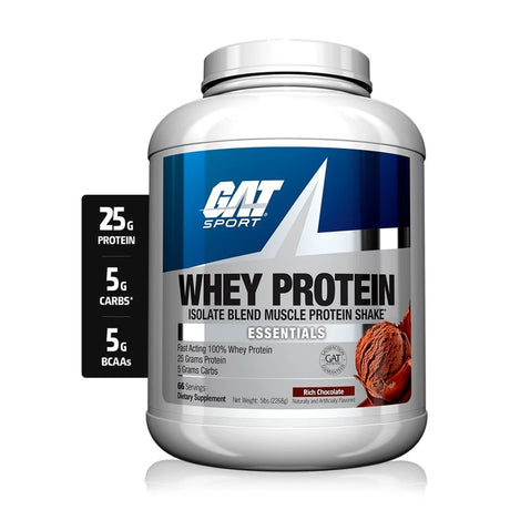 GAT WHEY PROTEIN | RICH CHOCOLATE FLAVOR | GYM SUPPLEMENTS U.S 