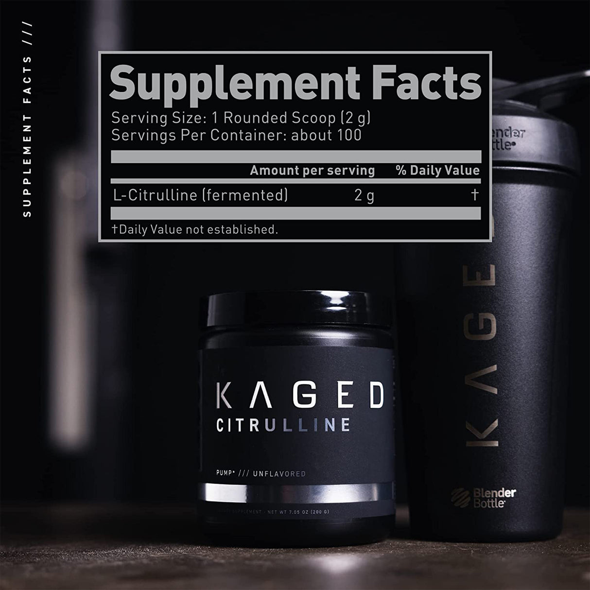 KAGED CITRULLINE - UNFLAVORED | NUTRITION FACTS | GYMSUPPLEMENTSUS.COM