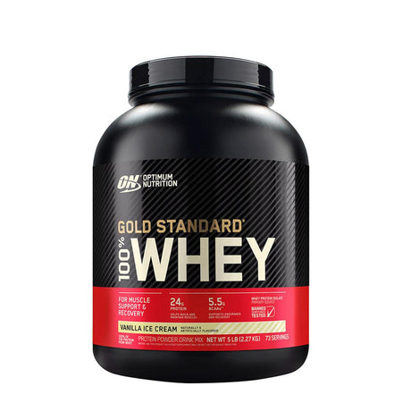 5LBS GOLD STANDARD 100% WHEY PROTEIN | VANILLA ICE CREAM FLAVOR | GYMSUPPLEMENTSUS.COM