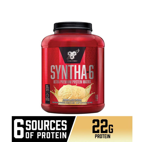 BSN SYNTHA-6 ULTRA PREMIUM PROTEIN MATRIX - VANILLA ICE CREAM FLAVOR |  GYMSUPPLEMENTSUS.COM